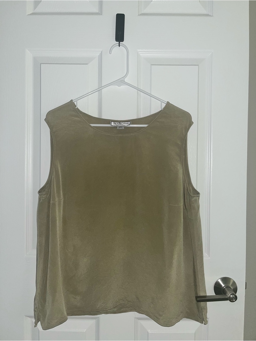 Travis Ayers Olive Green Sleeveless Blouse